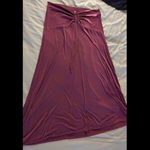 Ruched Jersey Maxi Skirt